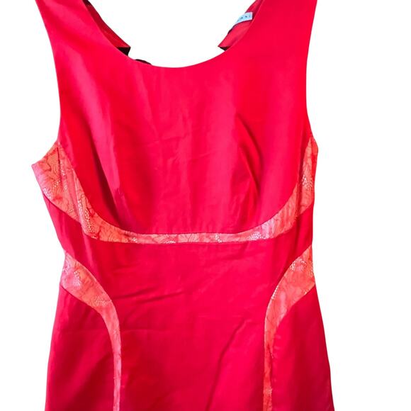 Antonio Melani Cotton/Span/Nylon/Poly LIned Red Pencil Dress by Ann Taylor - 4 - Picture 4 of 8